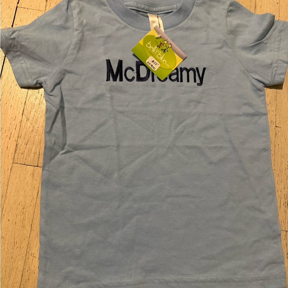 Light Blue Kids T-Shirt “McDreamy” embroidered